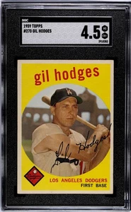 1959 Topps - Gil Hodges #270 espalda blanca - brillante y nítido SGC 4,5 - Imagen 1 de 3