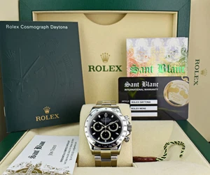 ROLEX - 18kt Stainless Steel DAYTONA Black Index Dial 116520 - SANT BLANC - Picture 1 of 9