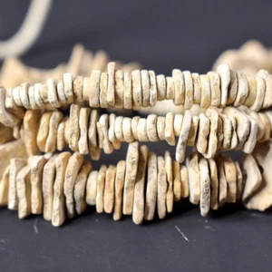 Ostrich Egg Shell Heishi Trade Beads - Picture 1 of 9