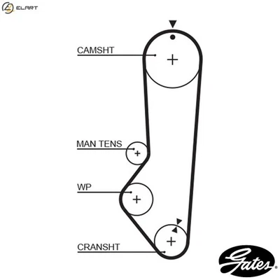 TIMING BELT 5224XS FOR FORD ESCORT/'81/Courrier/Express/Mk/III/Turnier/Break - Image 1 of 4