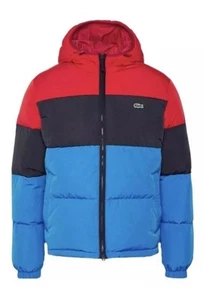 Lacoste Mehrfarbige Kapuzen Daunenjacke XL - Bild 1 von 1