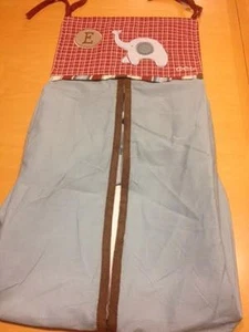 NEW CoCalo Elephant Letter E Nursery Baby Diaper Stacker Blue Red Brown Beige B8 - Picture 1 of 6