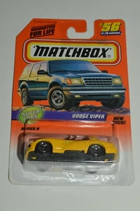 1997 Matchbox DODGE VIPER #56 Super Cars Yellow 1:64 Classic Diecast - Picture 1 of 12