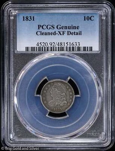 1831 10c Capped Bust Dime PCGS Genuine XF Detail - Picture 1 of 4