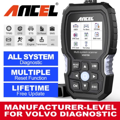ANCEL VOD700 obd2 diagnosegerät alle Systeme BMS EPB TPMS DPF Reset für Volvo - Bild 1 von 4