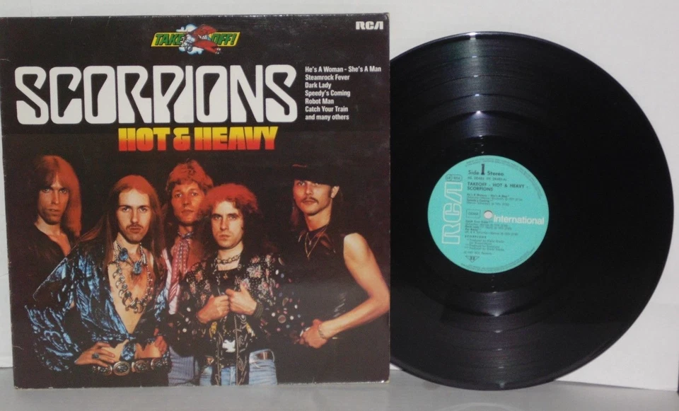 SCORPIONS Takeoff Hot & Heavy LP Vinyl Germany Uli Roth Dark Lady PLAYS WELL - Image 1 of 3