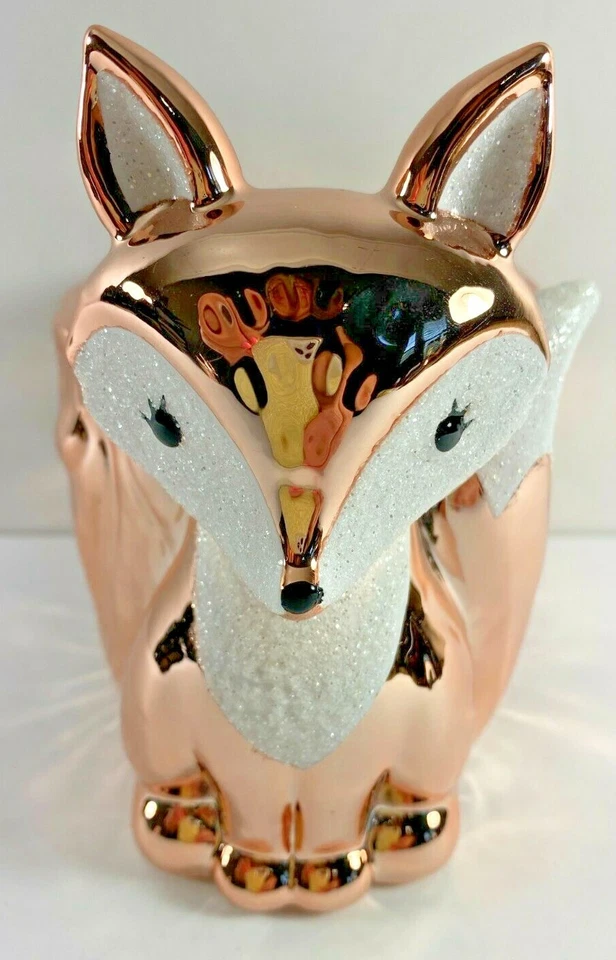 Bath & Body Works Rose Gold Fox White Sparkle Tree Stump Gentle Soap Holder