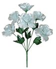 (24-Pack) Silver Open Rose 13" Bush Value Silk Flower Home Party Decor Art Craft