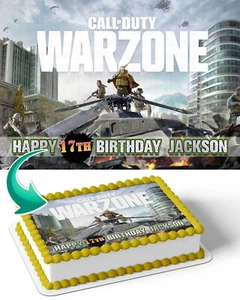 War Zone Duty Edible Cake Topper Party Decoration Edible Image - Picture 1 of 1