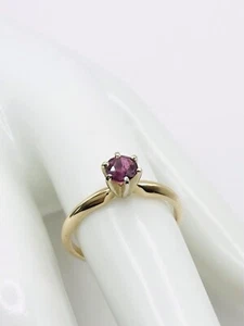 14k Yellow Gold Natural Ruby Ring Sz6 - Picture 1 of 4