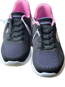 Skechers Kids Swift Fit Black/Pink Sneakers US 13 - Picture 1 of 8