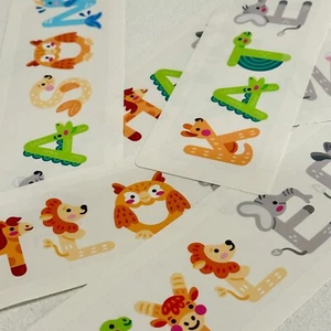 Personalised Custom Name Animals Labels Wall Stickers Kids Room Waterproof - Picture 1 of 3