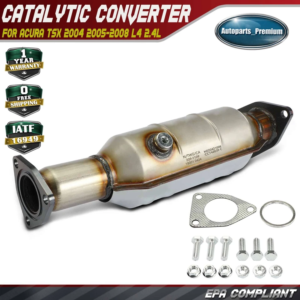 Convertidor catalítico con emisiones federales para Acura TSX 2004 2005-2008 L4 2,4 L Foto 1 de 4
