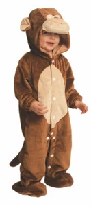 Affenkostüm Kinder Affe Plüsch Overall mit Kapuze Baby Tierkostüm Karneval KK - Bild 1 von 3