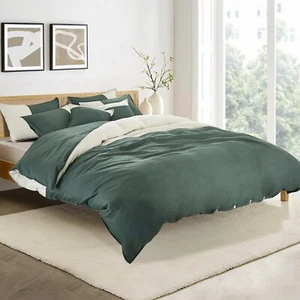 100% Linen Duvet Cover Set 3pcs French Washed Natural Flax Soft Breathable Fa... - Picture 1 of 7