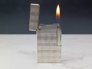 S.T. DUPONT Line 1 BR -L1 BR- Gas Lighter -Large Model -Silver Plated -AM03-1764 - Picture 1 of 24