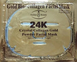 24K Gold Powder Collagen Face Masks EYE Facial Mask Hydrating Moisturizing - Picture 1 of 24