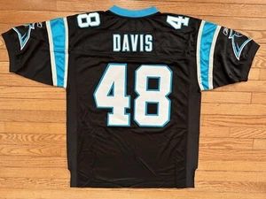 Reebok Authentic Jersey Stephen Davis Carolina Panthers Men 50 Stitched New Tags - Picture 1 of 7