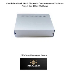 HQ 250x200x80mm Electronics Enclosure Box Metal Project Case Instrument Housing - Picture 1 of 6