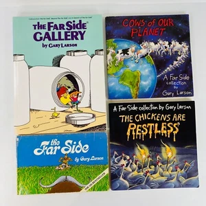 x4 The Far Side Collection Book Lot Gary Larson Comic Cartoons Gallery Paperback - Picture 1 of 22