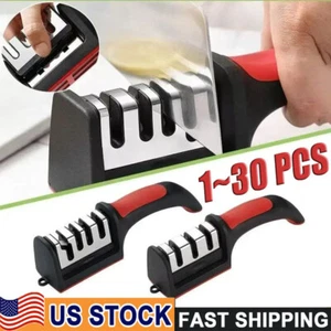 4 Stage Kitchen Knife Sharpener Professional Ceramic Diamond Steel Sharpening - Picture 1 of 22