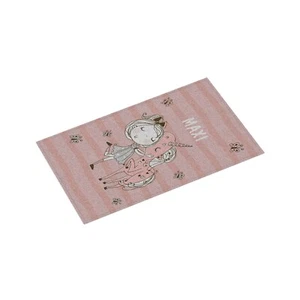 Teppich personalisiert - Kinderteppich - 100 x 160 cm - bedruckt - Einhorn rosa - Bild 1 von 2