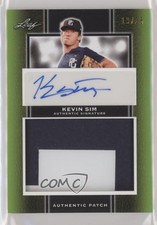 2019 Leaf Perfect Game National Showcase Emerald /25 Kevin Sim Patch Auto