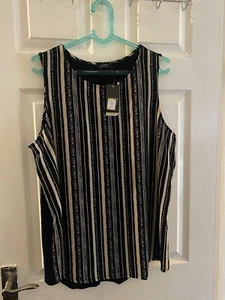 Black Size 18 New With Tags Papaya Sleeveless Blouse - Picture 1 of 5