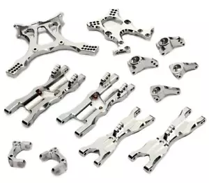Kit di aggiornamento sospensioni lavorate a CNC argento per camion HPI Blitz scala 1/10 - Foto 1 di 1