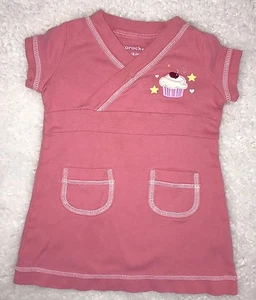 Vestido Rosa Sprockets Bebé Niñas Talla 18M Cupcake Corazones Estrellas Manga Corta - Imagen 1 de 4
