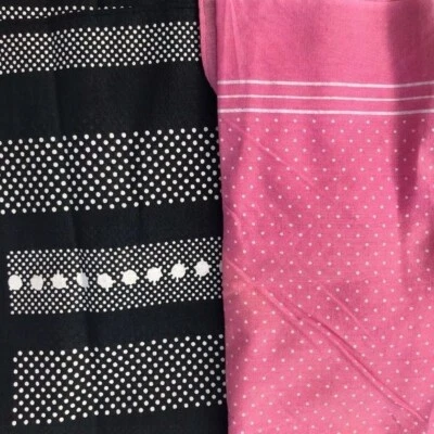 Lenço vintage EUA Hankie Bandana rosa bolinhas Western Rockabilly - Imagem 1 de 4