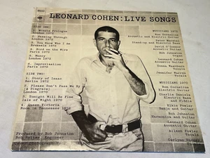 Leonard Cohen - Live Songs - Vinyl Record LP Album - 1973 CBS - Made in Holland - Picture 1 of 4