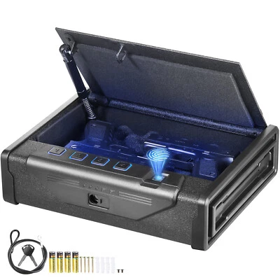 VEVOR Gun Safe for Pistols Biometric Gun Safe with 3 Access Ways for 2 Pistols - Image 1 of 4