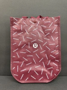Lululemon Small Reusable Shopping Bag Maroon Burgundy 12" x 9.5" x 4" - Picture 1 of 5