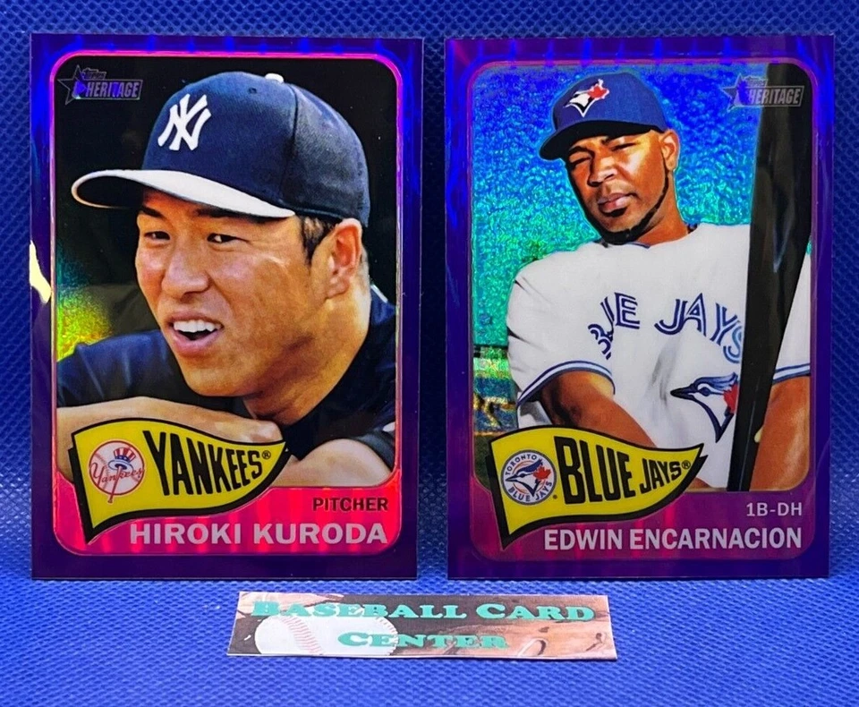 2014 Topps Heritage Chrome Purple Refractors Complete Your Set U-Pick - Image 1 of 1
