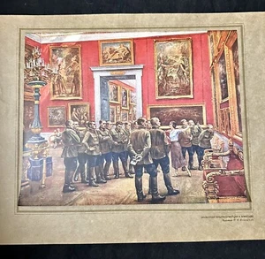 Impresión 'Soldados del Ejército Rojo' Excursión en el Hermitage'P. Arte ruso P. Belousov - Imagen 1 de 6