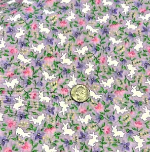 EASTER BUNNY Cotton Quilting Fabric 3 yds NEW sew SEWING Fabric Traditions QUILT - Picture 1 of 2