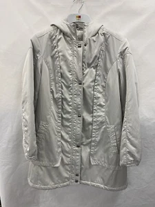 Klass white winter coat hooded size L - Picture 1 of 6
