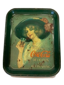 Vintage Coca-Cola Metal Serving Tray "Hamilton King Girl" - Picture 1 of 10