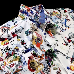 Robert Graham Geometric Landmarks & Animals Animated Short Sleeve Shirt 2XL $258 - Picture 1 of 14