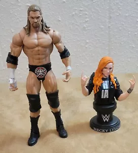 WWE Tripple H Westling Action Figure, Becky Lynch Bust - Picture 1 of 12