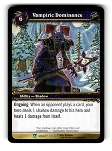 World of Warcraft TCG Fields of Honor Trading Card Vampiric Dominance #53 U - Picture 1 of 4