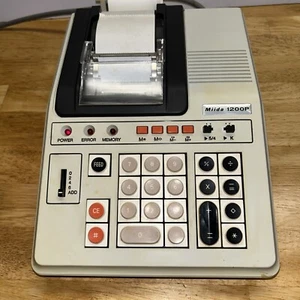 Vintage Miida 1200P Desk Top Electronic Calculator With Cover - Picture 1 of 8