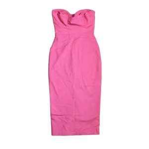 Revolve More To Come Small Sophia Pink trägerloses Midi Stretch Bleistiftkleid neu mit Etikett - Bild 1 von 9