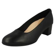 Ladies Clarks Smart Block Heeled Court Shoes * Linnae Pump *