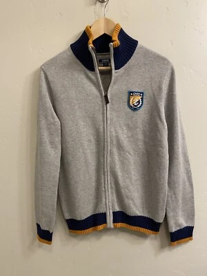 Cárdigan Suéter Izod Nuevo sin Etiquetas Jóvenes Niños Niñas 14/16 Gris Preppy Clásico Cremallera Completa Foto 1 de 4