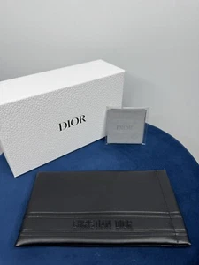 Dior Brillenetui Etui Box Schale Beutel Case Leder Schwarz Neu - Picture 1 of 4