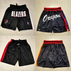 Adult Portland Trail Blazers Short Pants Stitched With Pocket S-3XL - Foto 1 di 10