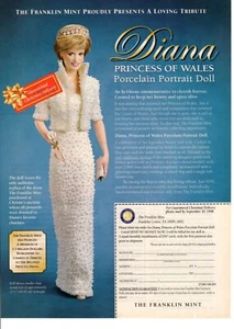 Muñeca Diana Princesa Gales Muñeca Franklin Como Nueva 1998 - Imagen 1 de 2