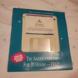 AOL America Online for Windows Version 1.1 Sealed in Package 3.5” Floppy Disk - Picture 1 of 3